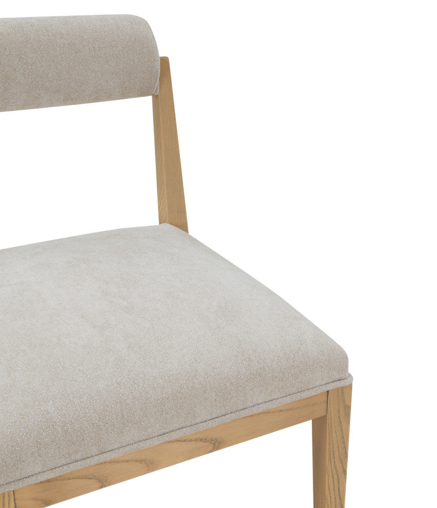 Safavieh Couture Oaklie Rolled Back Dining Chair, Taupe/Natural