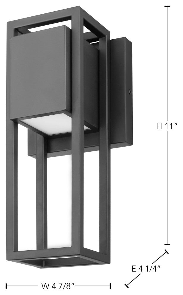 Supreme 10W LED Small Wall Lantern, Matte Black Finish