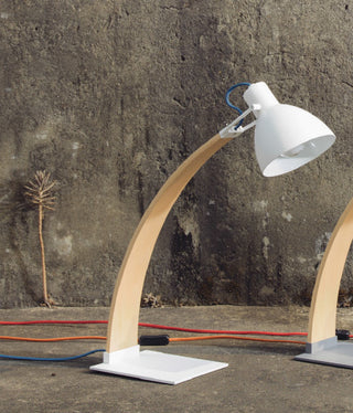 Laito Wood Table Lamp, White