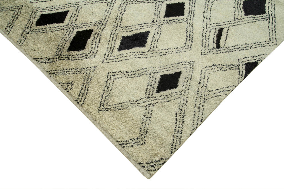 Rug N Carpet - Handmade Unique 10' 1'' x 13' 8'' Moroccan Area Rug