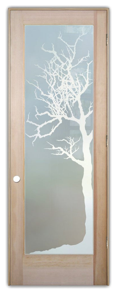 Interior Prehung Door or Interior Slab Door - Winter Tree - Douglas Fir...