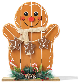 24"H Wood Gingerbread Man Porch Decor
