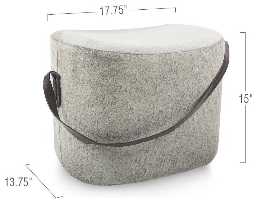 Heather Grey Pouf
