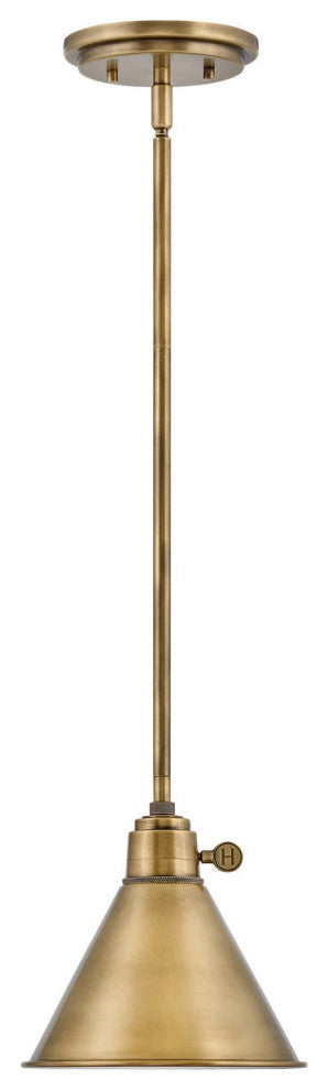 Hinkley Arti Extra Small Pendant, Heritage Brass
