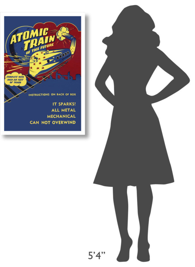 "Atomic Train of the Future" Digital Paper Print by Retrotrans, 22"x32"