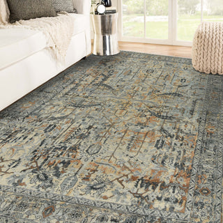 Craft Amerson Area Rug, Blue, 8' x 10', Bordered