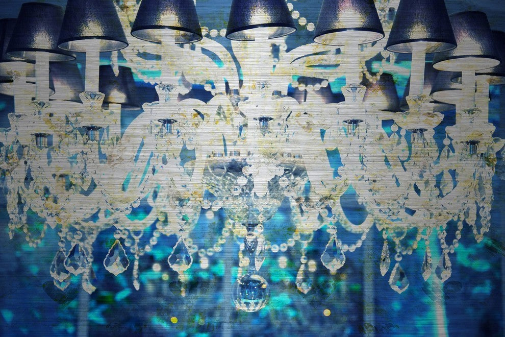 "Royal Blue" Painting Print on Brushed Aluminum, 24"x16"