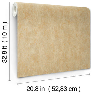 Gold on Taupe Shimmering Patina Wallpaper