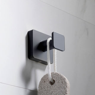 Blaze Bathroom Towel & Robe Hook, Matte Black