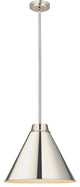 Zlite 6011P18-PN 1-Light Pendant, Polished Nickel