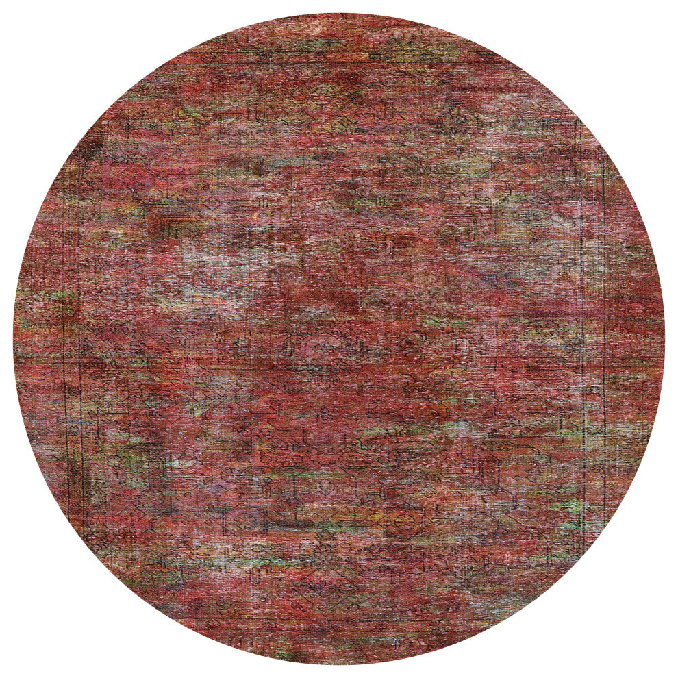 Ahgly Company Indoor Round Mid-Century Modern Area Rugs, 3' Round