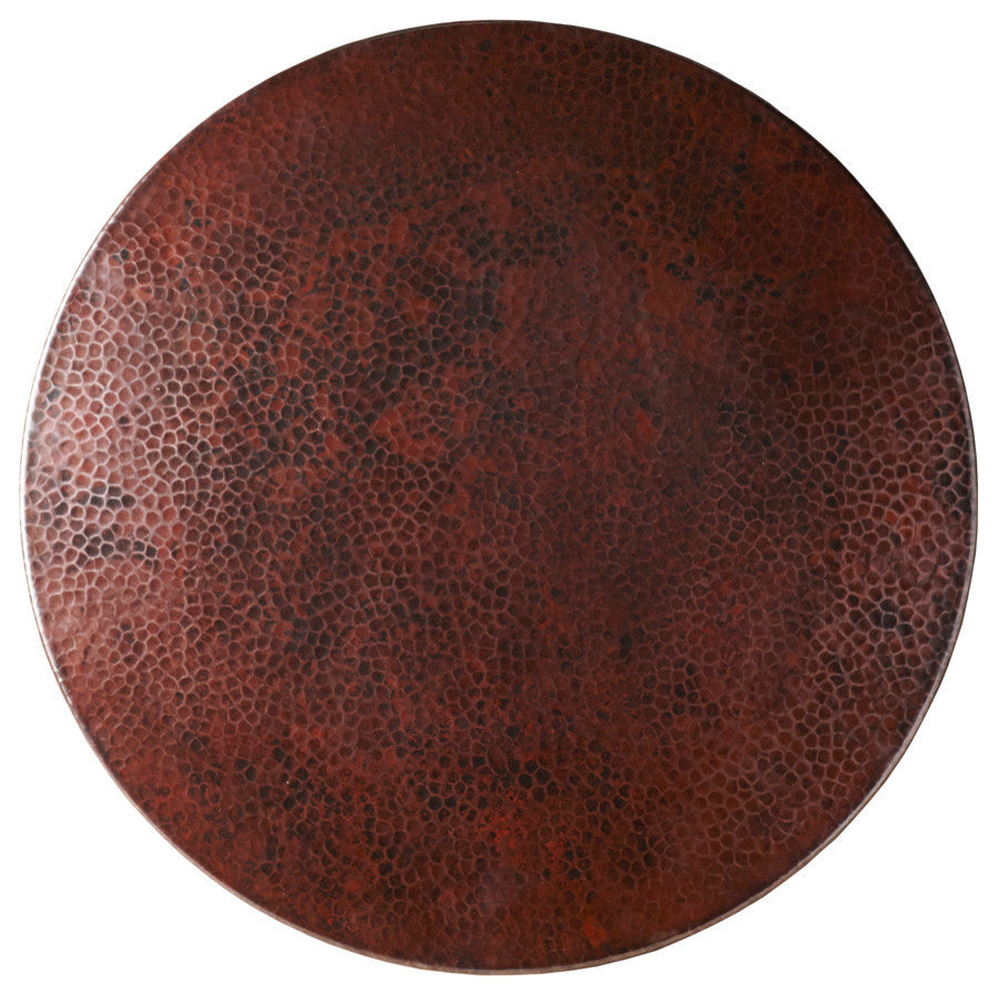 Hammered Copper Lazy Susan, Antique Copper, 30"