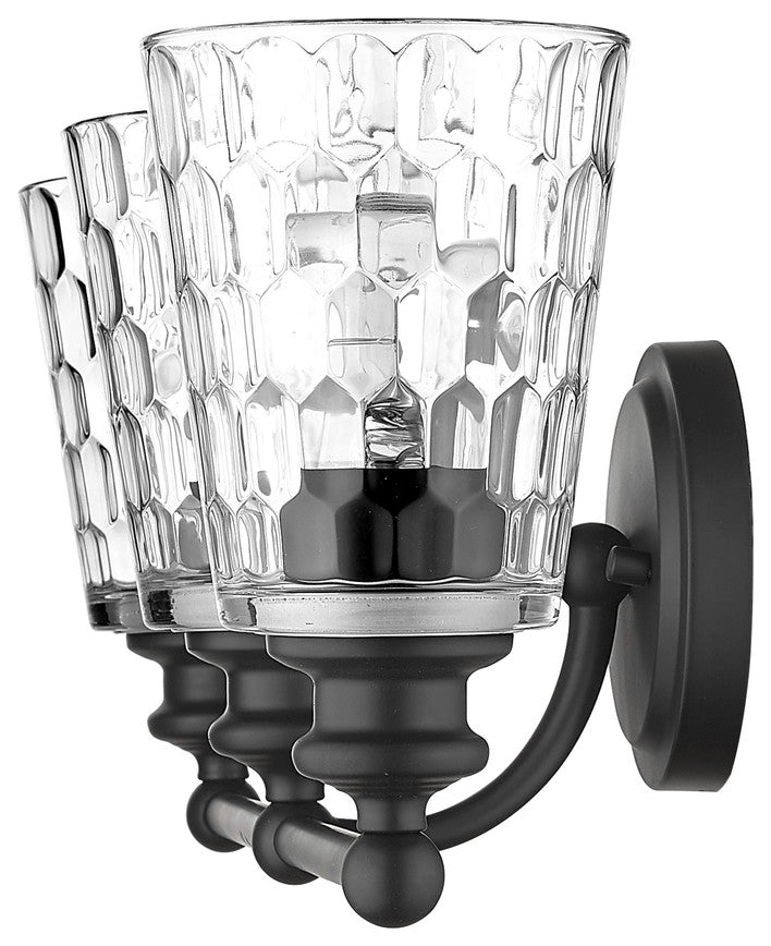 Mae 3-Light Matte Black Vanity