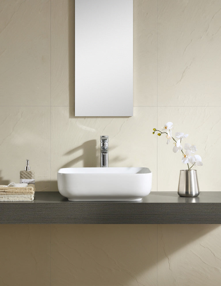 Fine Fixtures White Vitreous China 20" Thin Edge Vessel Sink
