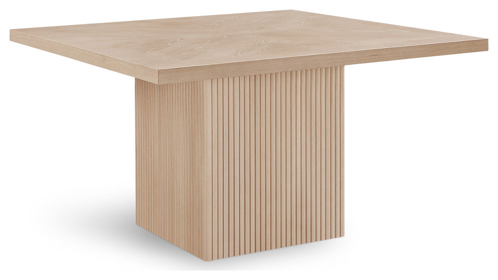 Belinda Beech Wood and Oak Veneer  Dining Table, Oak, 54" W X 54" D, 1 Table