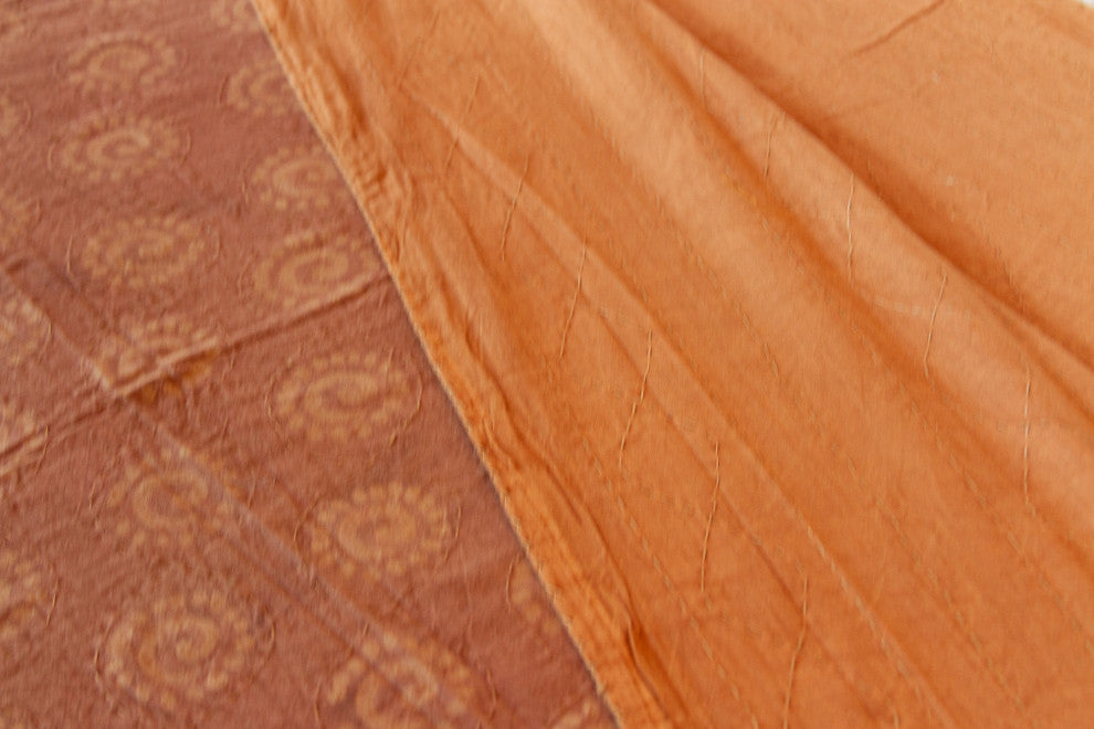 Radiant Sun Block Print Cotton Indian Blanket
