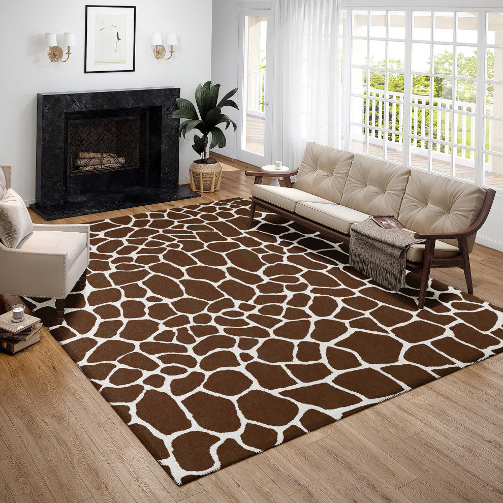 Indoor/Outdoor Mali ML4 Chocolate Machine Washable 8' x 10' Rug