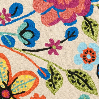 Safavieh Four Seasons Frs427A Floral Outdoor Rug, Ivory/Multi, 2'6"x4'0"
