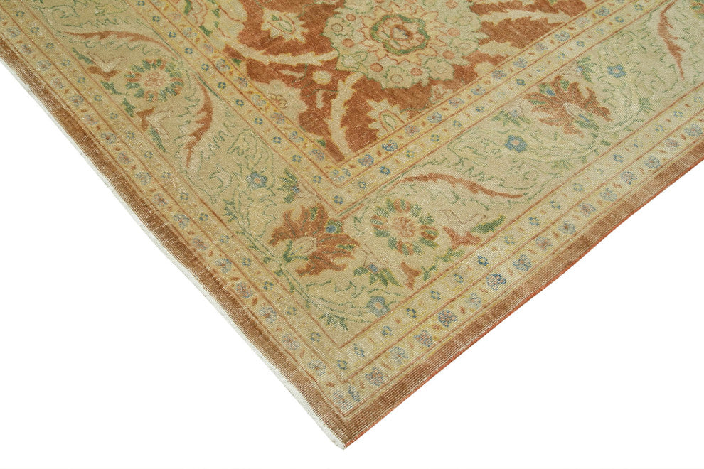 Rug N Carpet - Handmade Oriental 8' 10" x 12' 2" Wool Oushak Area Rug