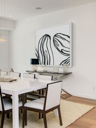 "Playful Lines" Framed Painting Print, 12"x12"