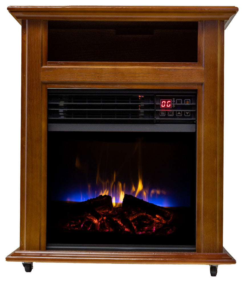 Comfort Glow Mobile Electric Fireplace, 5,120 BTUs, Heats Up To 1,000 Sq Ft