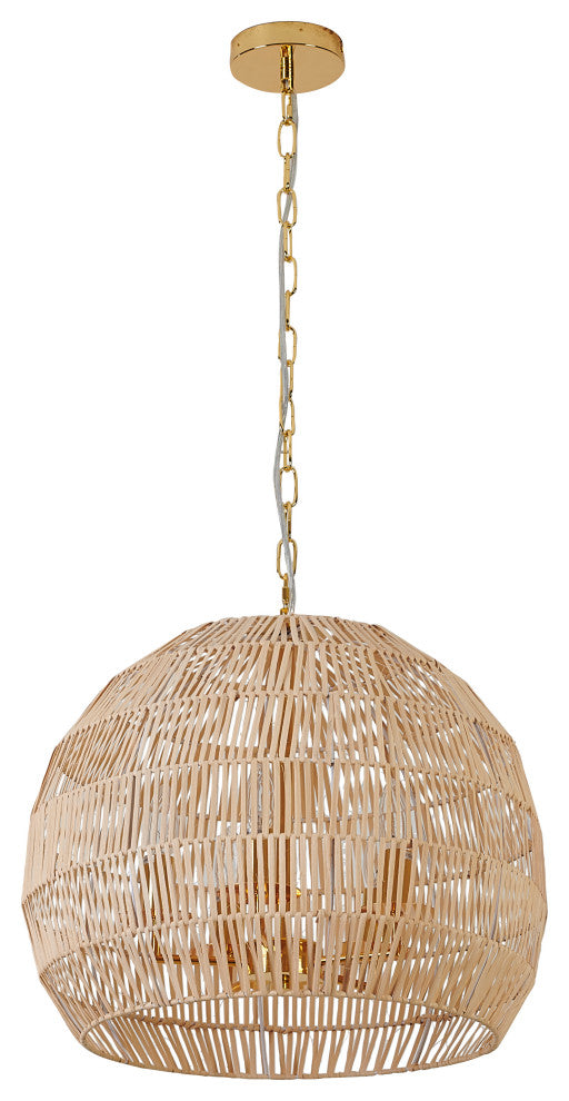BETHEL INTERNATIONAL MIA12C20W 5-Light Chandelier, Natural White