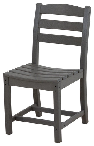 Polywood La Casa Cafe Dining Side Chair, Slate Gray