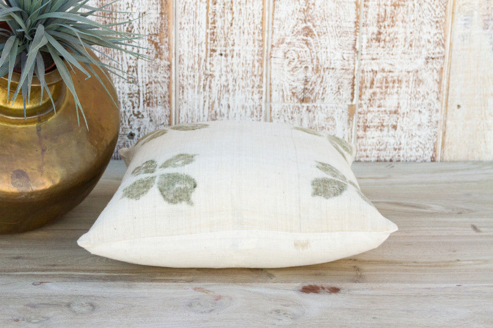 Toli Leaf Printed Organic Silk Pillow