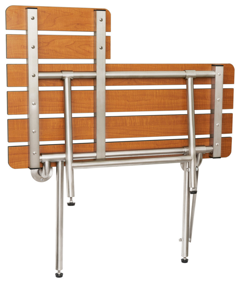 ADA Bariatric Wall Mount Folding Transfer Bench Shower Seat, Right-Handed, 26"