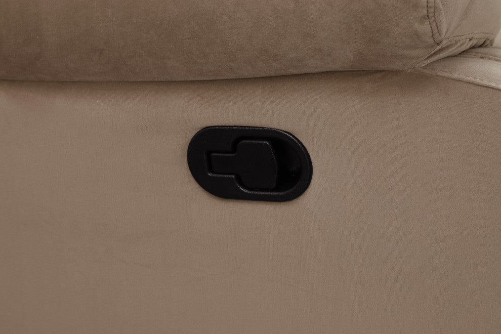 Axel Contemporary Microfiber Recliner, 3-Piece Set, Beige