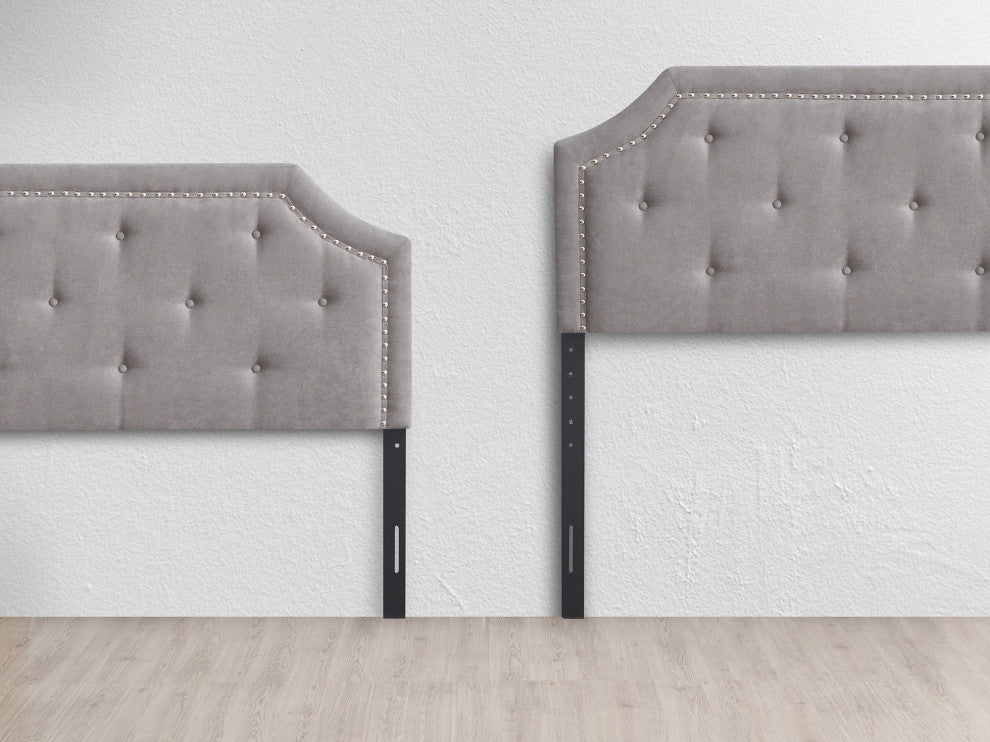 Franklin 61.02" W Gray Queen Expandable Width Headboard