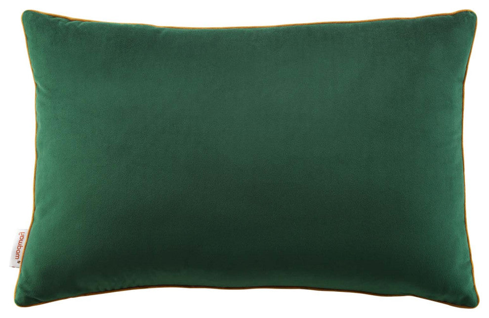 Accent Throw Pillow, Velvet, Green Brown, Modern, Living Lounge Hospitality