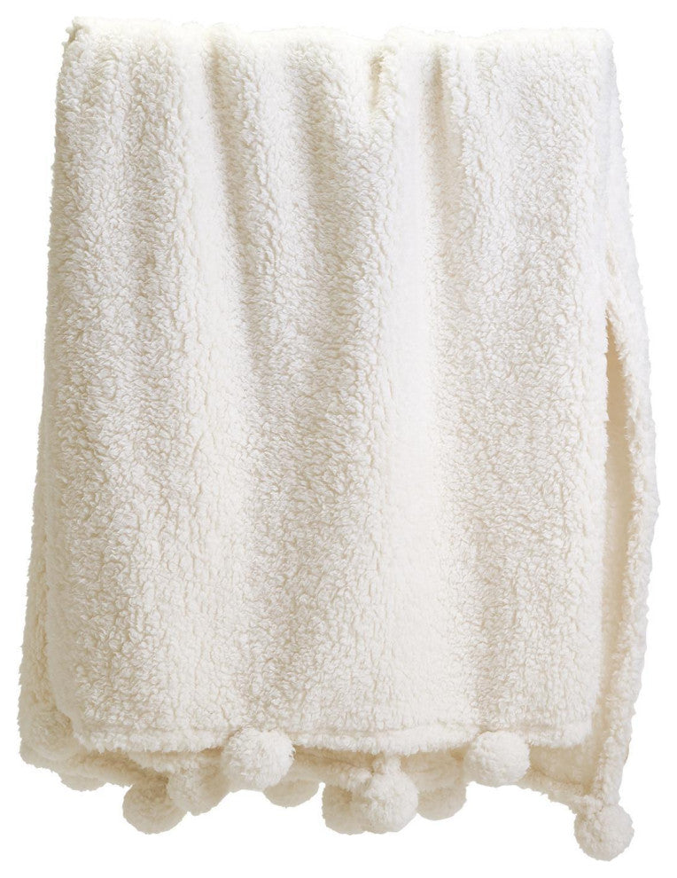 Two's Company Soft & Cozy Sherpa Throw Blanket (50" W x 60" L)