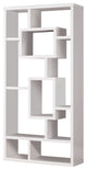 Benzara BM156225 Fantastic Geometric Cubed Rectangular bookcase, White