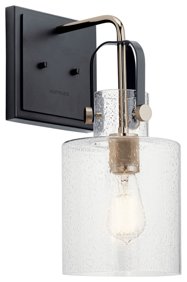 Kichler 52036PN One Light Wall Sconce, Polished Nickel Finish