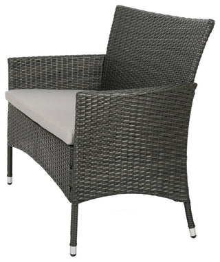 GDF Studio 2-Piece Fidelor Outdoor Gray PE Wicker Set