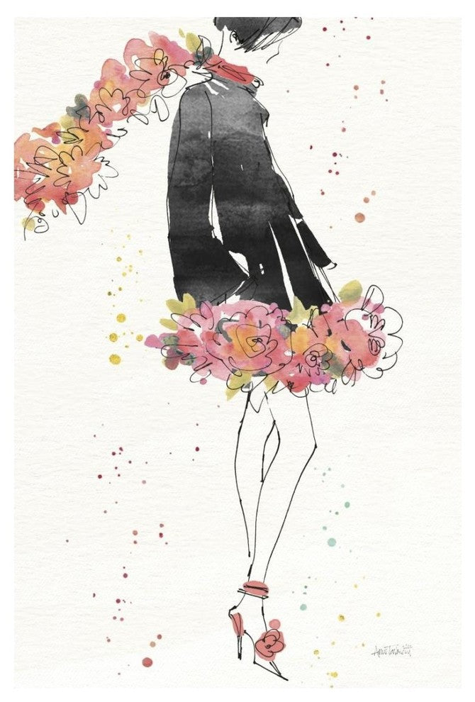 "Floral Fashion IV v2" Digital Paper Print by Anne Tavoletti, 18"x26"
