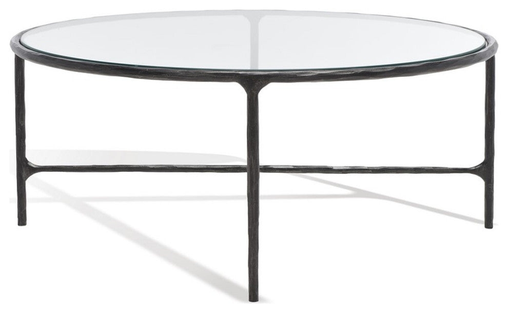 Safavieh Couture Jessa Round Metal Coffee Table, Black