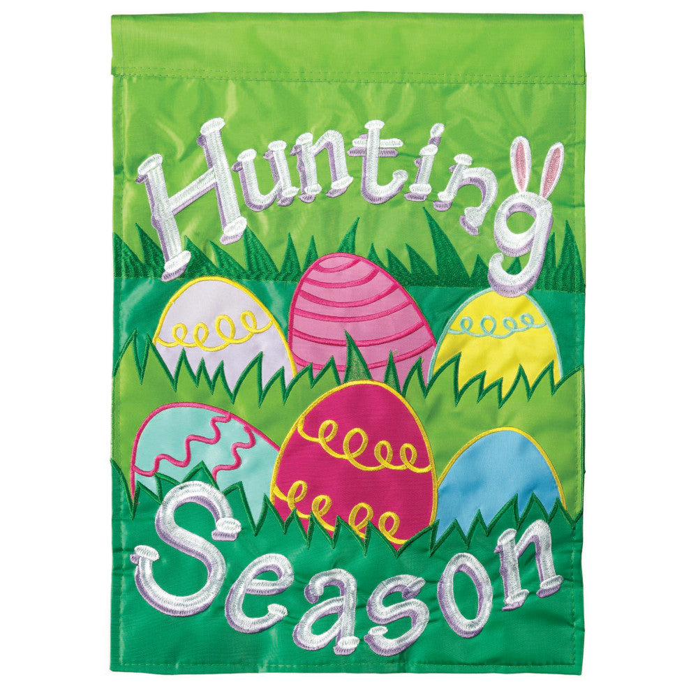 Flag  Double Applique  Hunting Season Polyester Garden