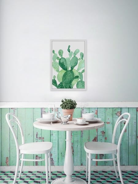"Green Hues" Framed Painting Print, 12"x18"