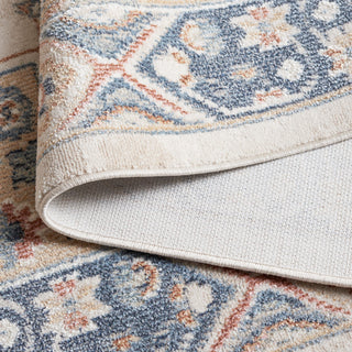 Safavieh Blair Machine-Washable Collection BLR240 Rug, Ivory/Blue, 9'x12'