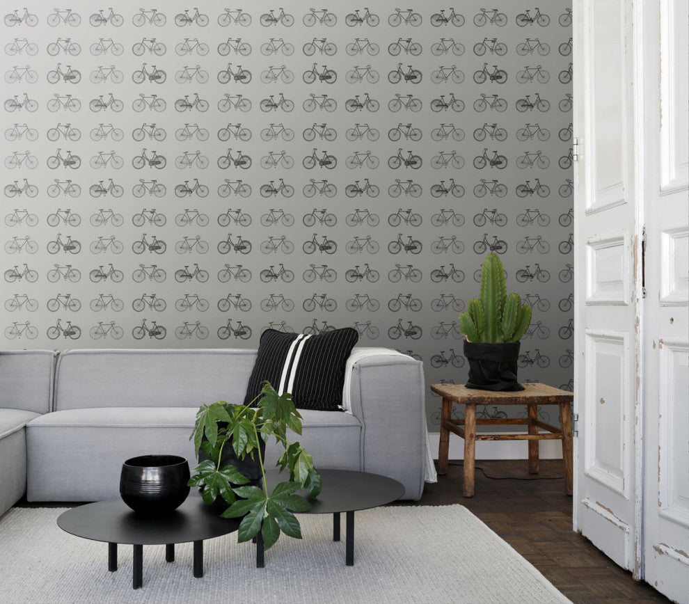 Turnblad Grey Bicycle Wallpaper Bolt