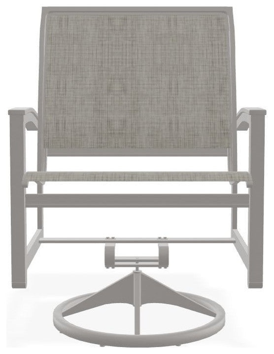 Bazza Sling Outdoor Swivel Rocker, Smoke/Warm Gray