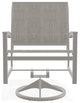 Bazza Sling Outdoor Swivel Rocker, Smoke/Warm Gray
