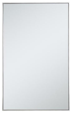 Elegant Decor Eternity 48" x 30" Contemporary Metal Frame Mirror in Silver
