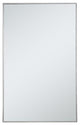 Elegant Decor Eternity 48" x 30" Contemporary Metal Frame Mirror in Silver