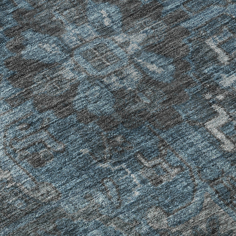 Premium Machine Washable Mayfield AMF571 Navy 1'8" x 2'6" Rug