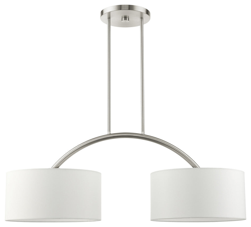 Brushed Nickel Timeless, Transitional, Linear Chandelier