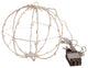 8" Warm White LED Foldable Metal Sphere
