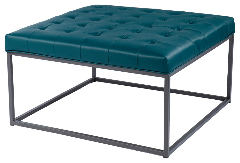 Syston Upholstered Cocktail Ottoman - Blue